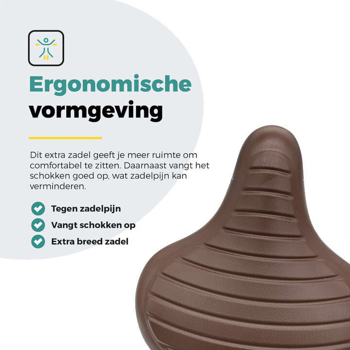 Voltano Drifter Fietszadel Wave 2.0 - Bruin