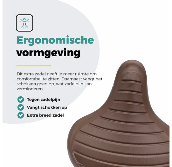 Voltano Drifter Fietszadel Wave 2.0 - Bruin