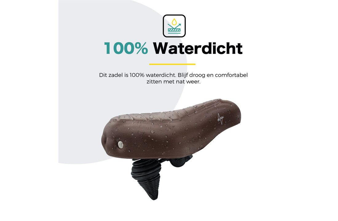 Voltano Drifter Fietszadel Wave 2.0 - Bruin