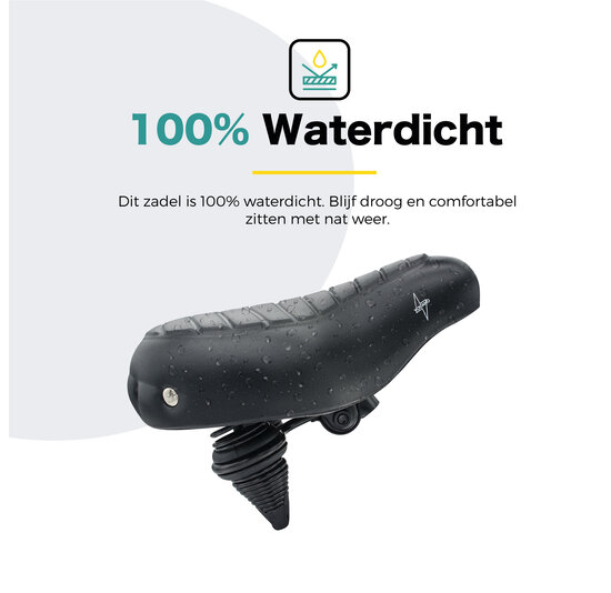 Voltano Drifter Fietszadel Wave 2.0 - Zwart