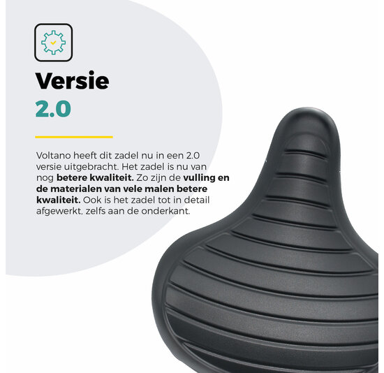 Voltano Drifter Fietszadel Wave 2.0 - Zwart