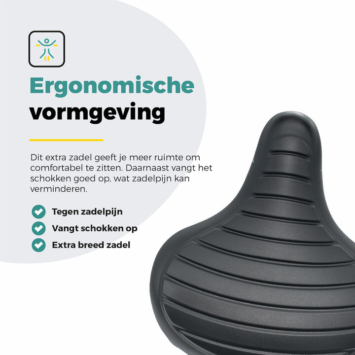 Voltano Drifter Fietszadel Wave 2.0 - Zwart