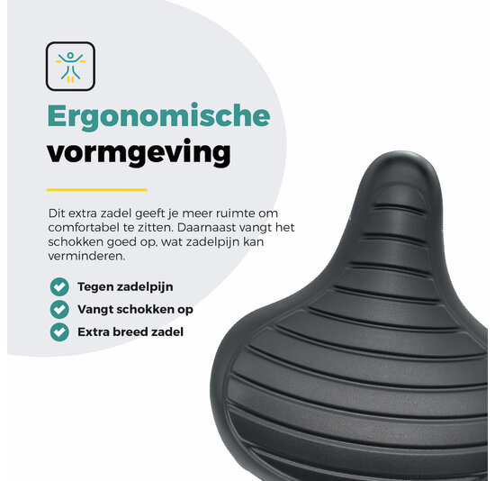 Voltano Drifter Fietszadel Wave 2.0 - Zwart