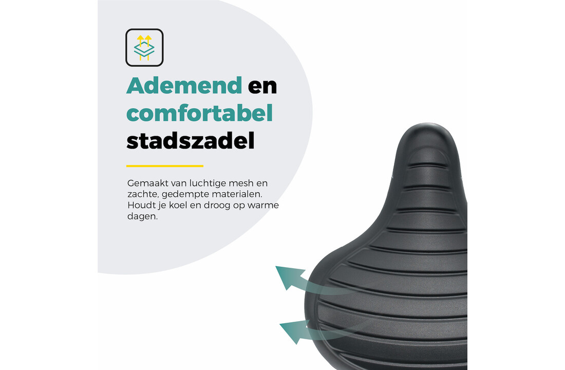 Voltano Drifter Fietszadel Wave 2.0 - Zwart