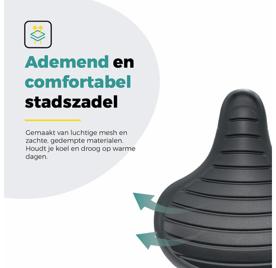 Voltano Drifter Fietszadel Wave 2.0 - Zwart