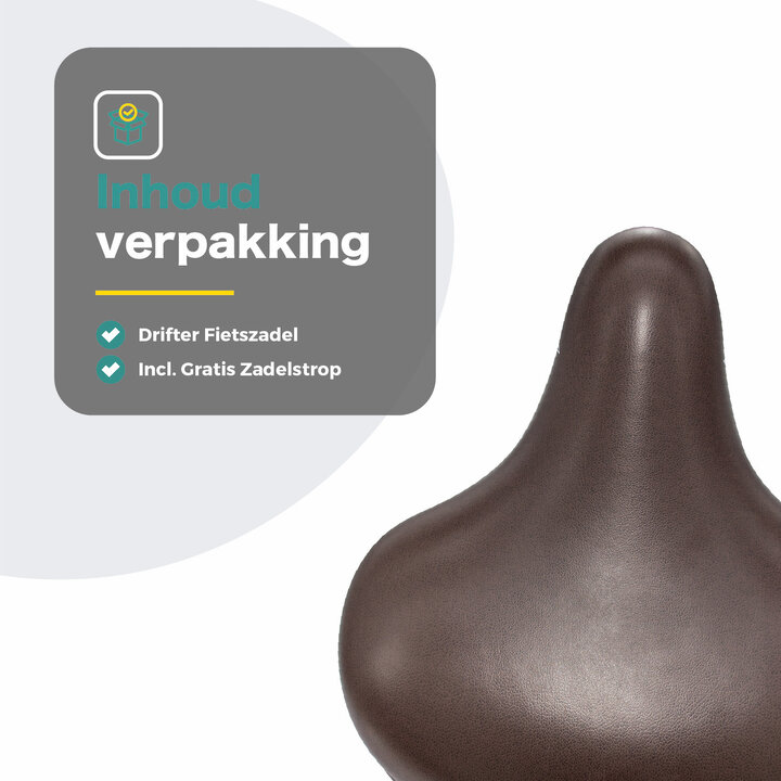 Voltano Drifter Fietszadel 2.0 - Donkerbruin Zadel