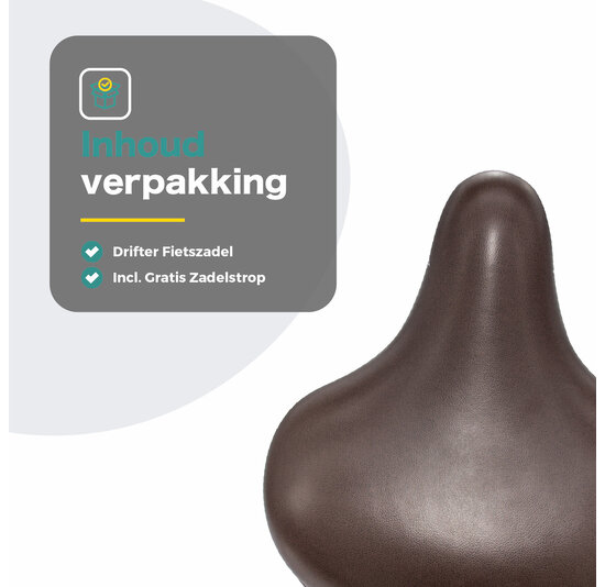 Voltano Drifter Fietszadel 2.0 - Donkerbruin Zadel
