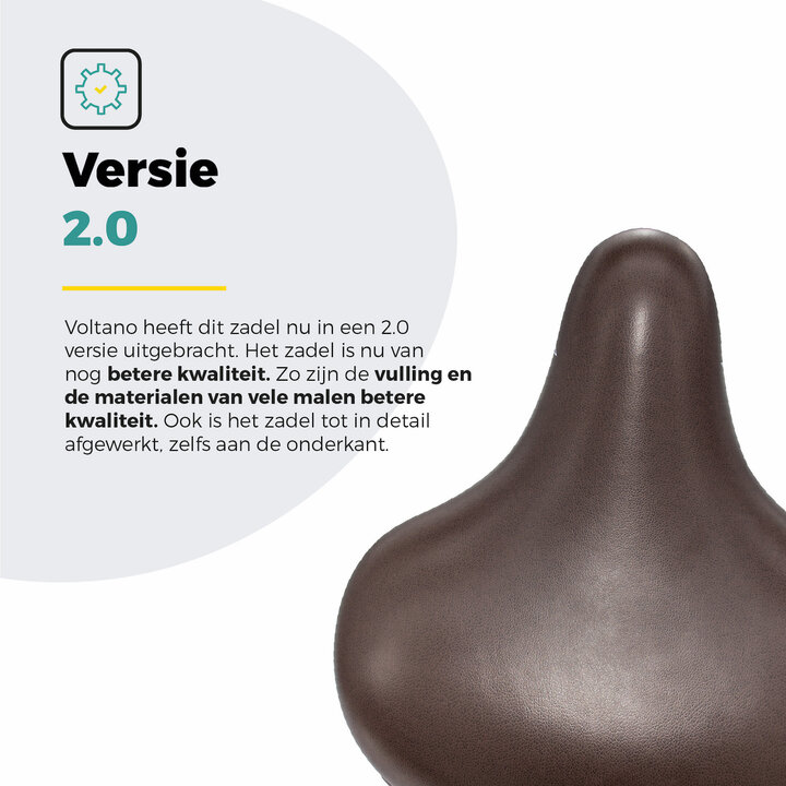 Voltano Drifter Fietszadel 2.0 - Donkerbruin Zadel