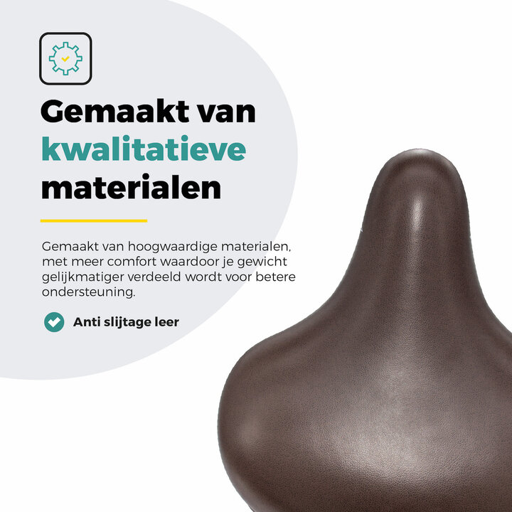 Voltano Drifter Fietszadel 2.0 - Donkerbruin Zadel