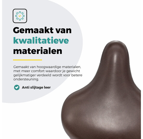 Voltano Drifter Fietszadel 2.0 - Donkerbruin Zadel