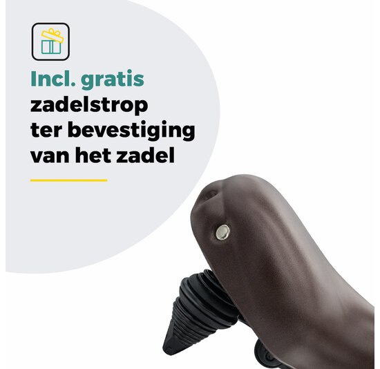 Voltano Drifter Fietszadel 2.0 - Donkerbruin Zadel