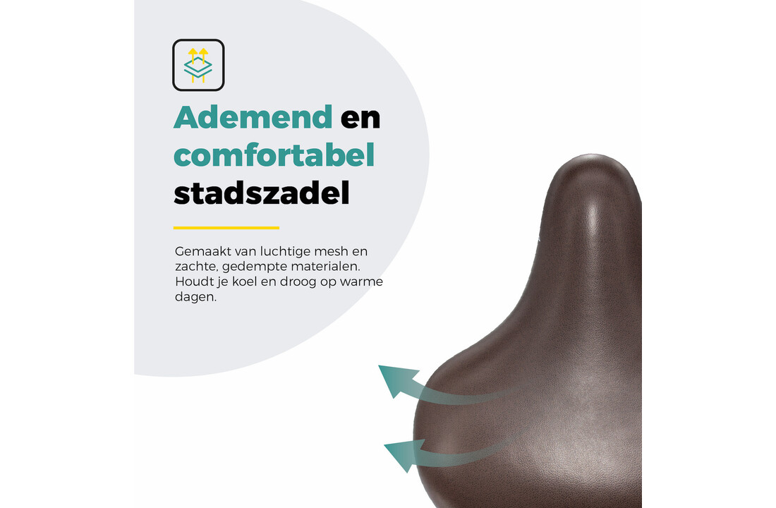 Voltano Drifter Fietszadel 2.0 - Donkerbruin Zadel