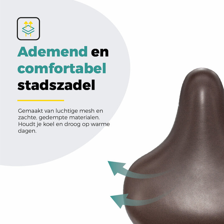 Voltano Drifter Fietszadel 2.0 - Donkerbruin Zadel