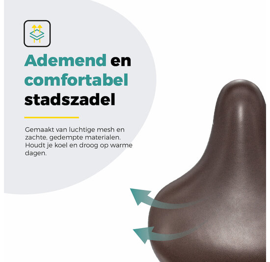 Voltano Drifter Fietszadel 2.0 - Donkerbruin Zadel