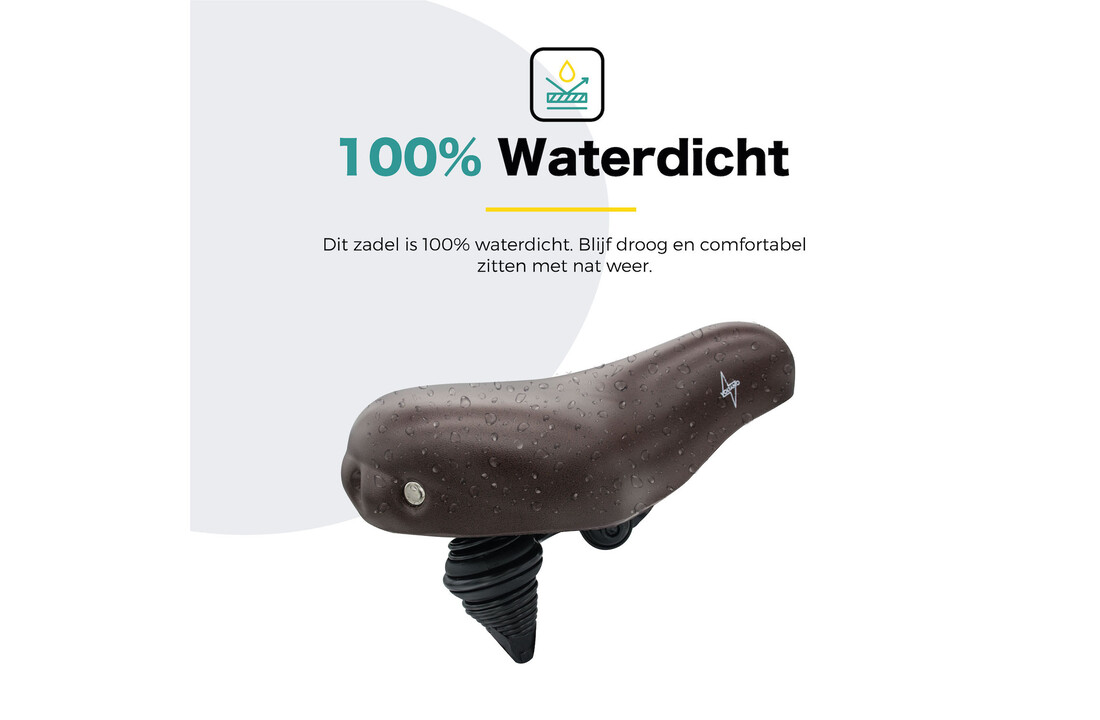 Voltano Drifter Fietszadel 2.0 - Donkerbruin Zadel