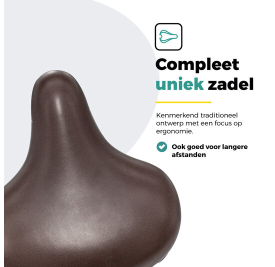 Voltano Drifter Fietszadel 2.0 - Donkerbruin Zadel
