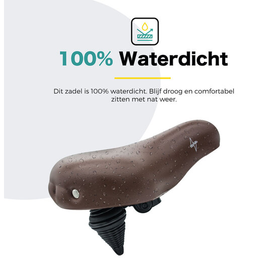 Voltano Drifter Fietszadel 2.0 - Bruin Zadel