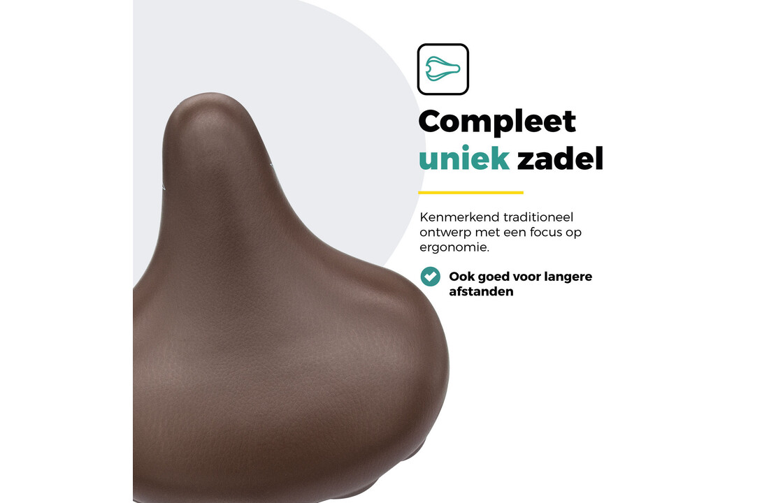 Voltano Drifter Fietszadel 2.0 - Bruin Zadel