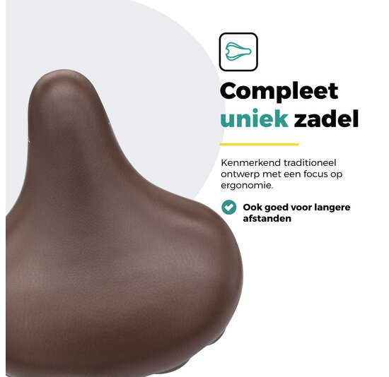 Voltano Drifter Fietszadel 2.0 - Bruin Zadel