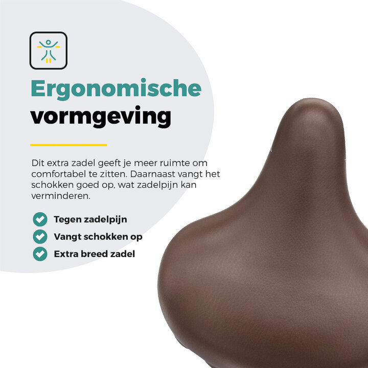 Voltano Drifter Fietszadel 2.0 - Bruin Zadel