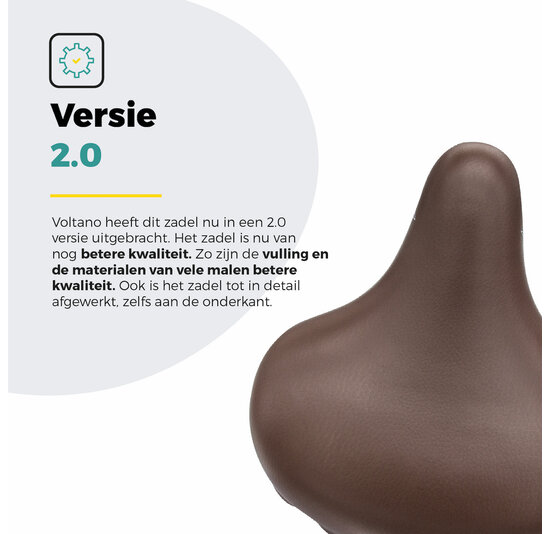 Voltano Drifter Fietszadel 2.0 - Bruin Zadel