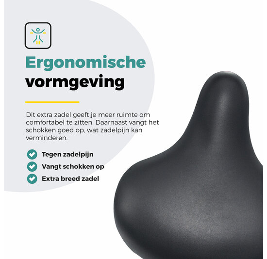 Voltano Drifter Fietszadel 2.0 - Zwart Zadel