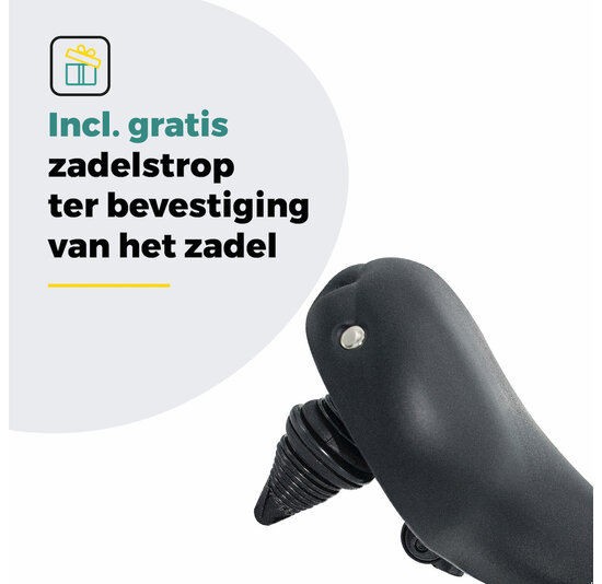 Voltano Drifter Fietszadel 2.0 - Zwart Zadel