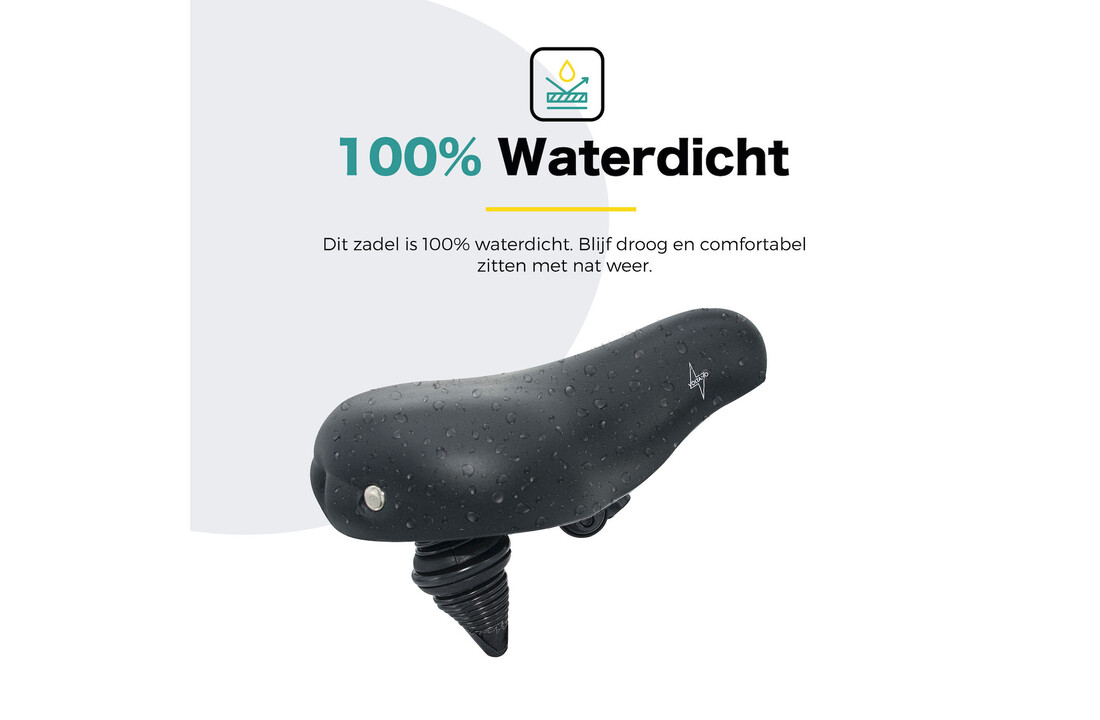 Voltano Drifter Fietszadel 2.0 - Zwart Zadel