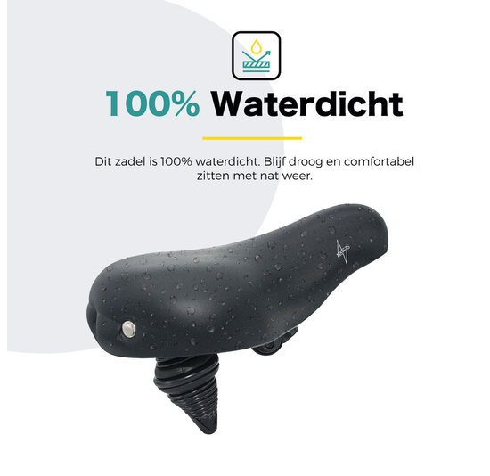 Voltano Drifter Fietszadel 2.0 - Zwart Zadel