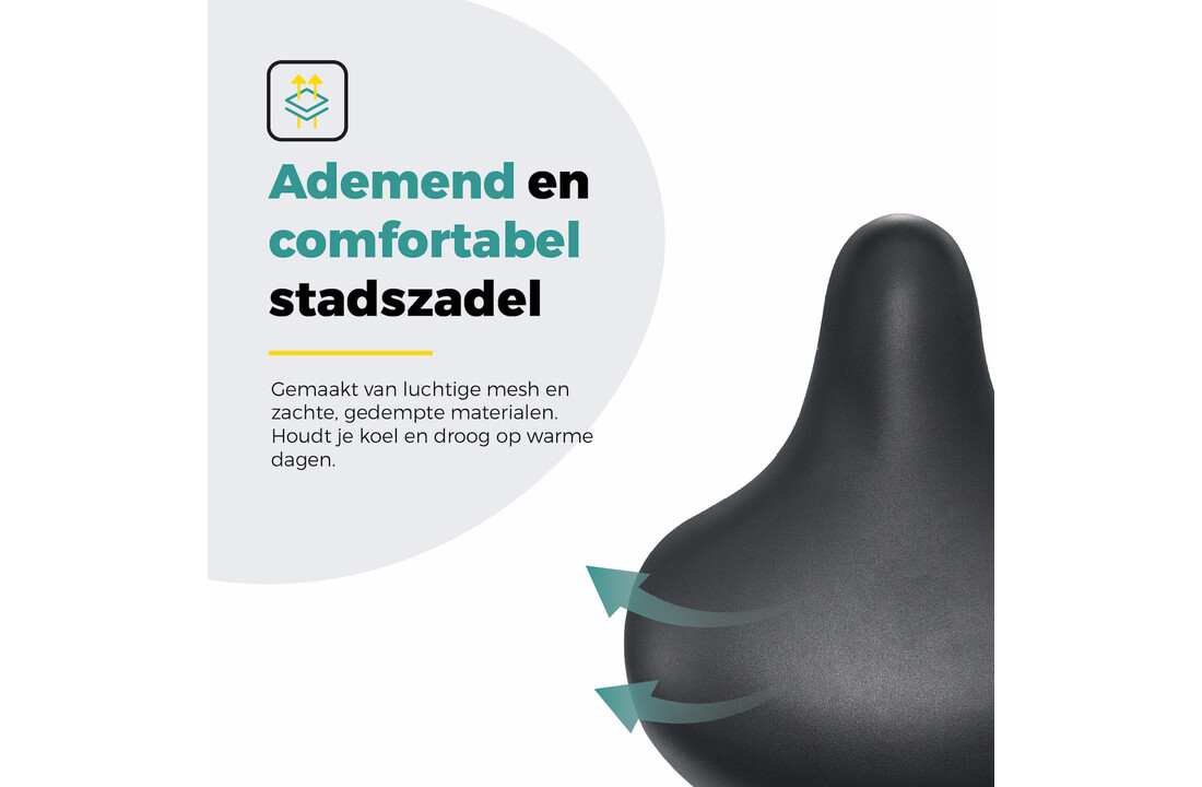 Voltano Drifter Fietszadel 2.0 - Zwart Zadel