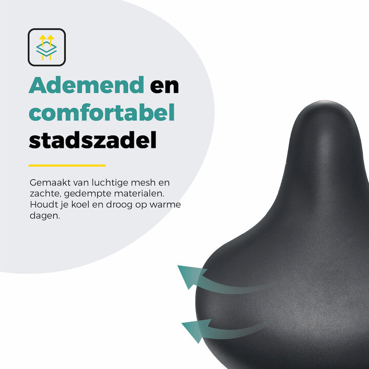 Voltano Drifter Fietszadel 2.0 - Zwart Zadel