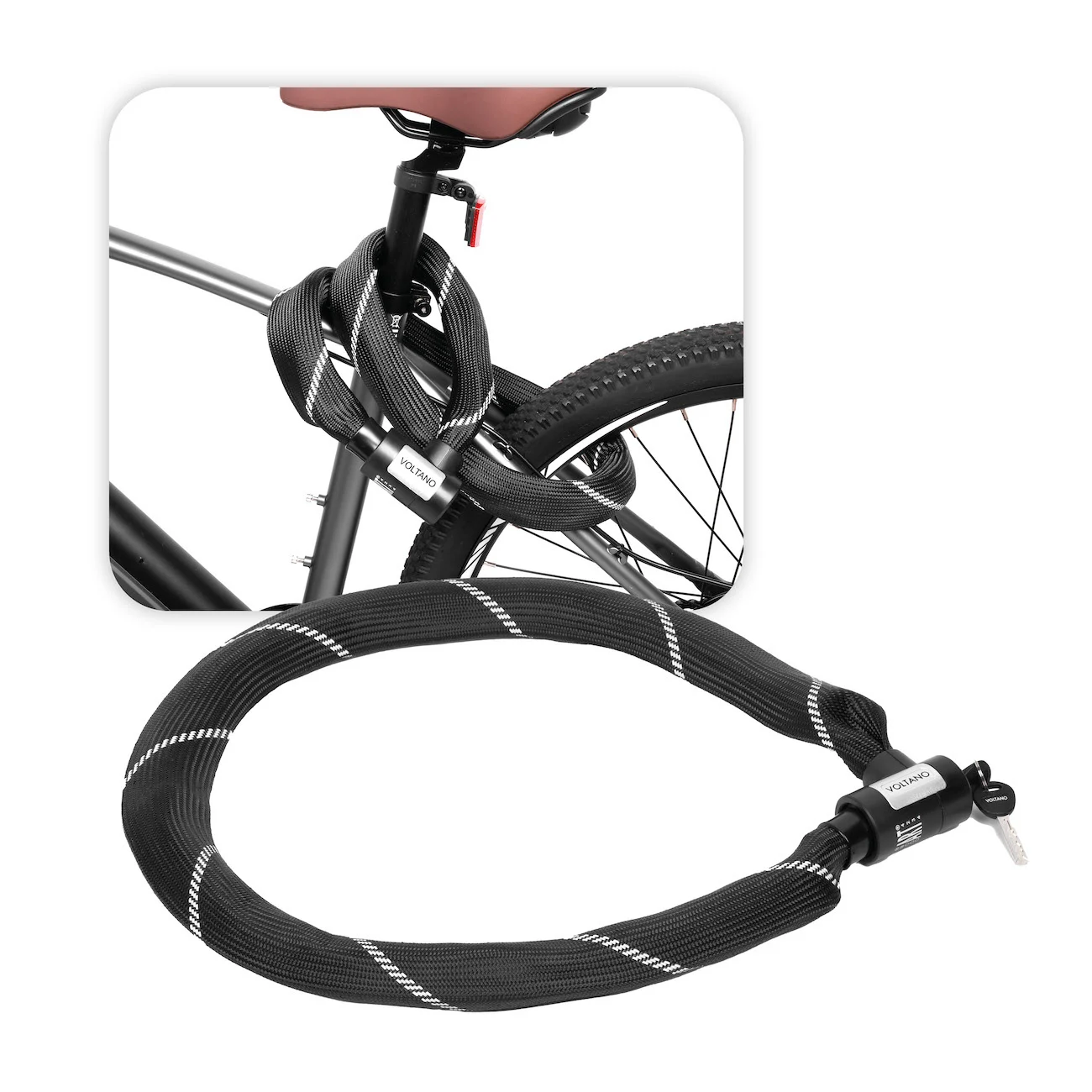 Voltano ART2 Kettingslot - Zwart - 100 CM - ART 2 Slot