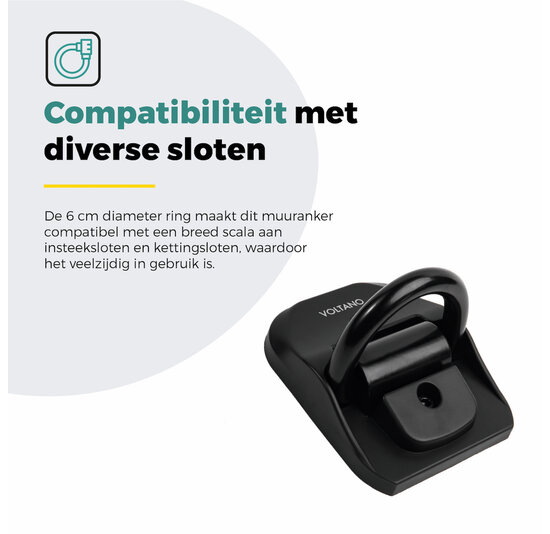 Voltano Muuranker Secure -  Incl. Bevestigingsmateriaal