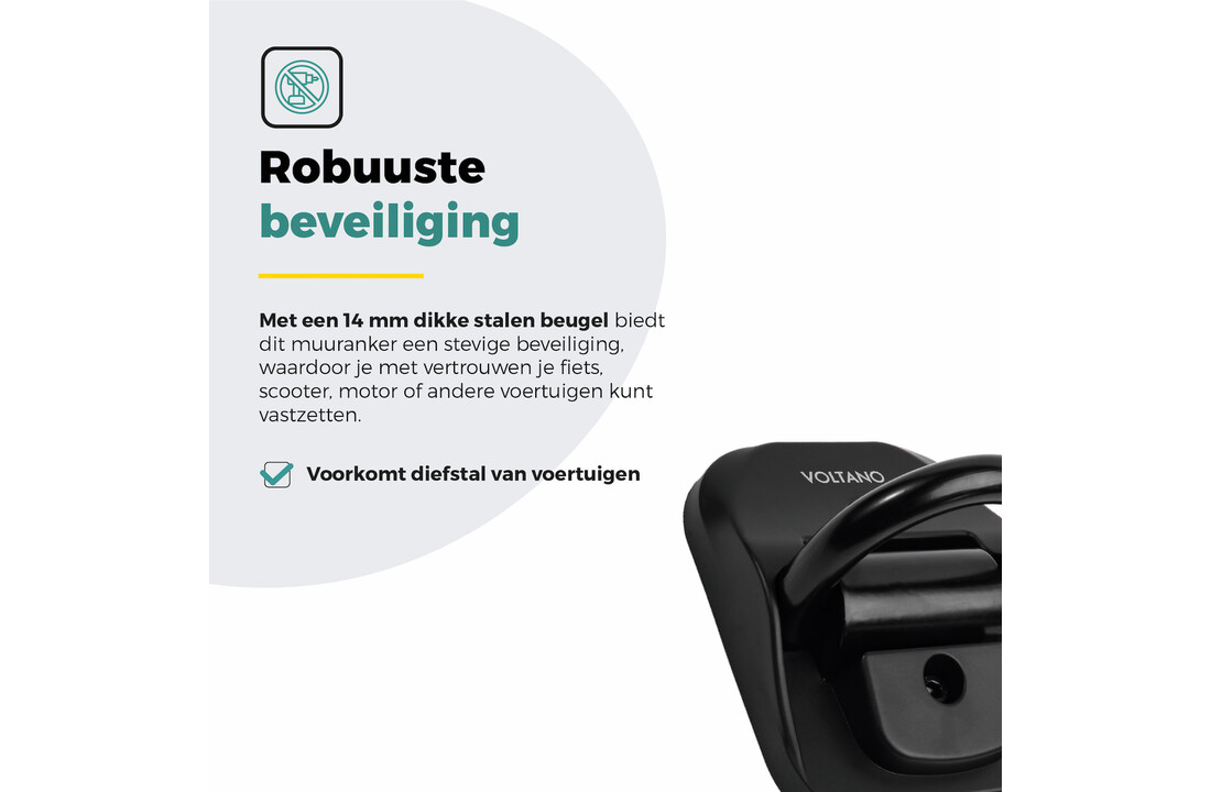 Voltano Muuranker Secure - Incl. Bevestigingsmateriaal
