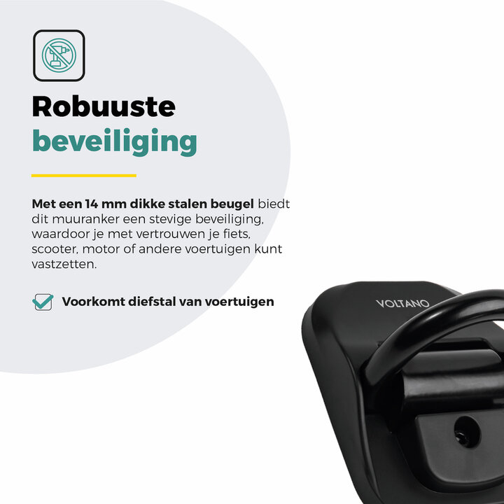 Voltano Muuranker Secure -  Incl. Bevestigingsmateriaal