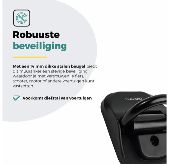 Voltano Muuranker Secure -  Incl. Bevestigingsmateriaal