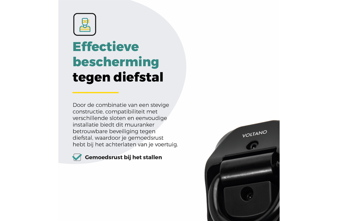 Voltano Muuranker Secure - Incl. Bevestigingsmateriaal