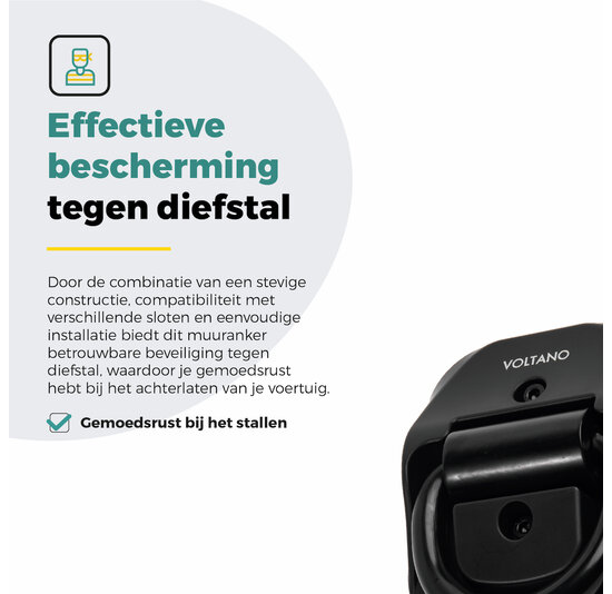 Relaxdays Muuranker Fiets - Robuust Wand- & Vloeranker Voor Fiets, Scooter Of Motor (Zwart)