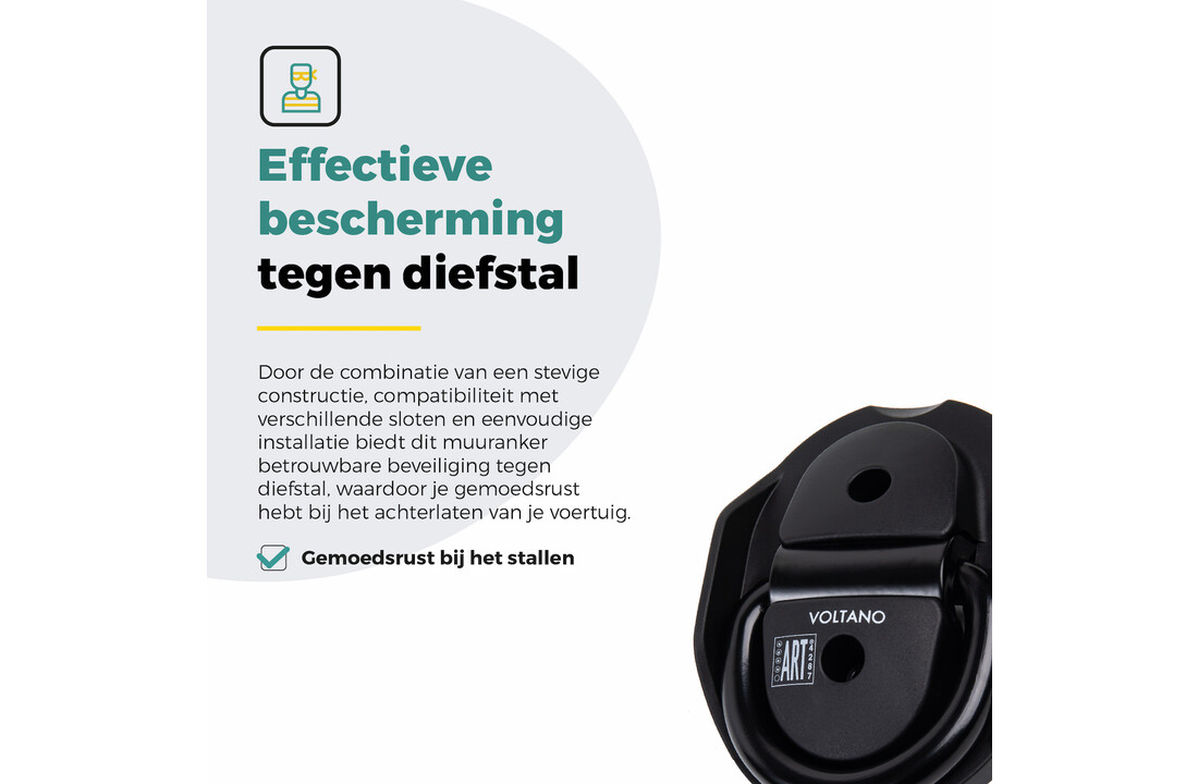 Voltano Muuranker ART4 Lockpoint Pro - Incl. Bevestigingsmateriaal