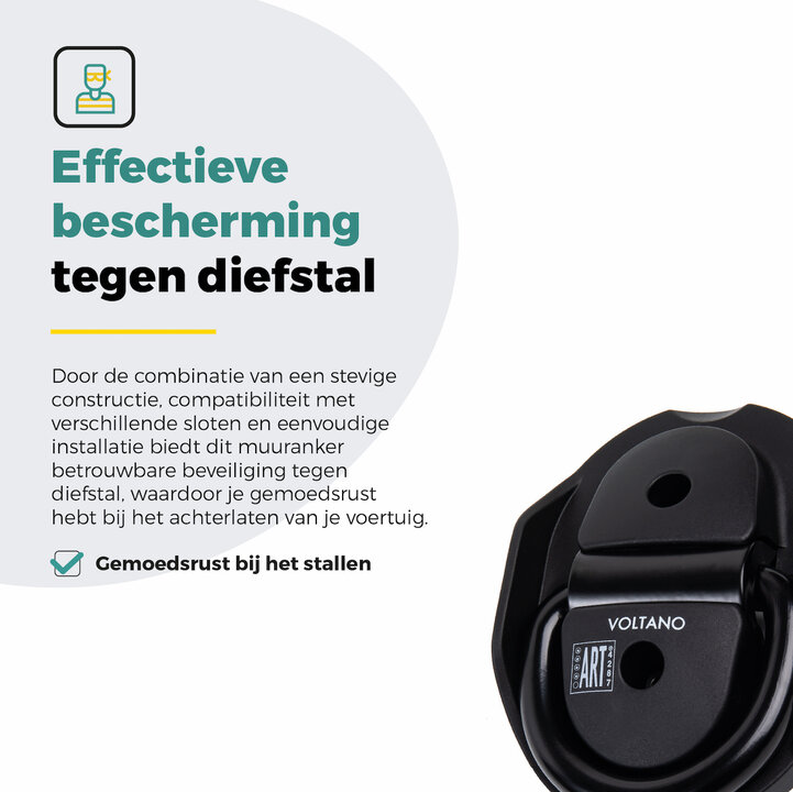 Voltano Muuranker ART4 Lockpoint Pro -  Incl. Bevestigingsmateriaal