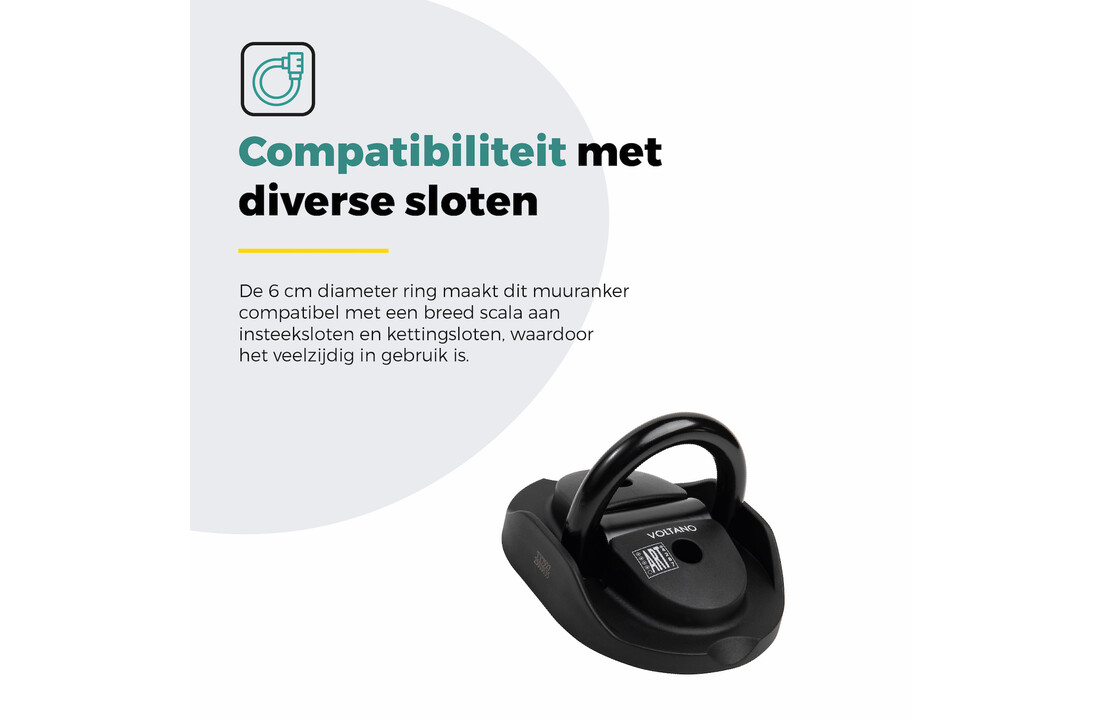 Voltano Muuranker ART4 Lockpoint Pro - Incl. Bevestigingsmateriaal