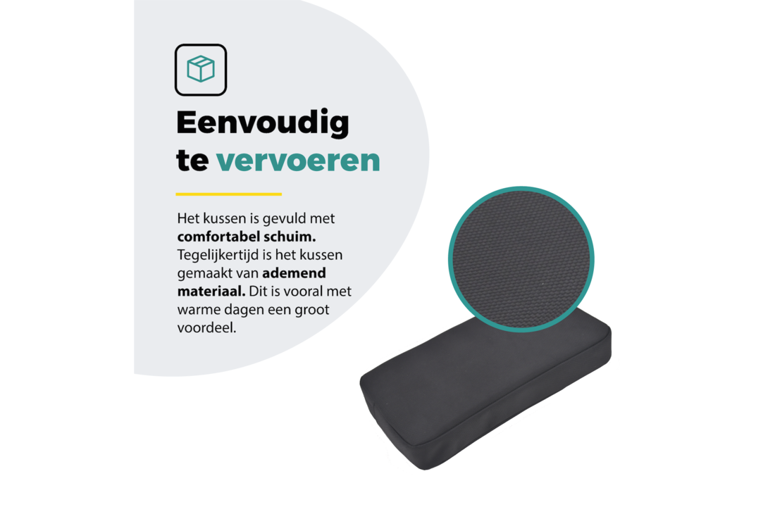 Voltano Fietskussen / Bagagedragerkussen - Extra dik 5 CM - Zwart