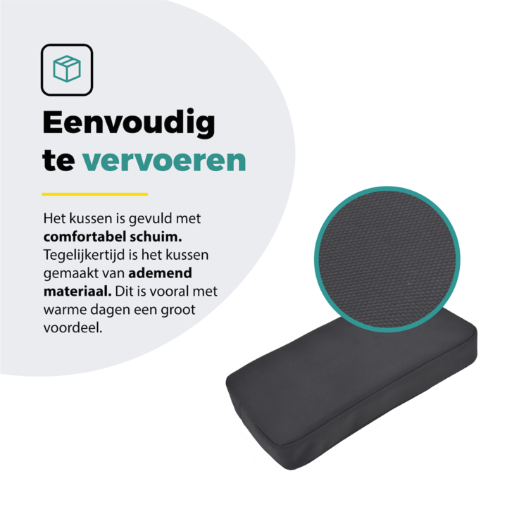 Voltano Fietskussen / Bagagedragerkussen - Extra dik 5 CM - Zwart