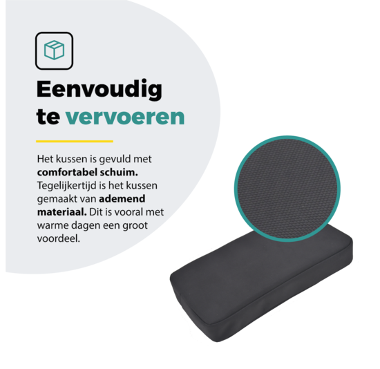 Voltano Fietskussen / Bagagedragerkussen - Extra dik 5 CM - Zwart