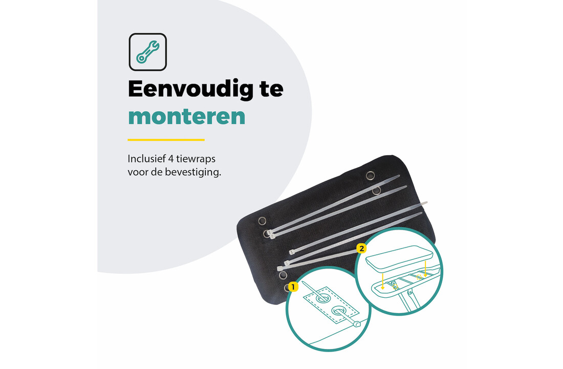 Voltano Fietskussen / Bagagedragerkussen - Extra dik 5 CM - Zwart