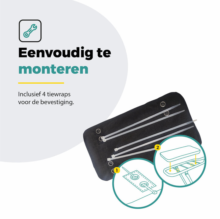 Voltano Fietskussen / Bagagedragerkussen - Extra dik 5 CM - Zwart