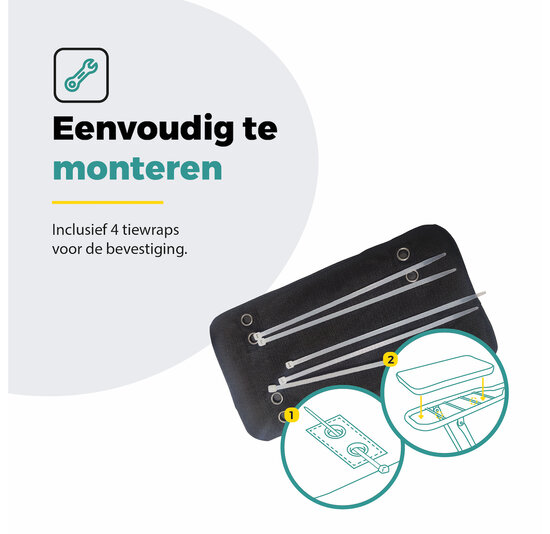 Voltano Fietskussen / Bagagedragerkussen - Extra dik 5 CM - Zwart