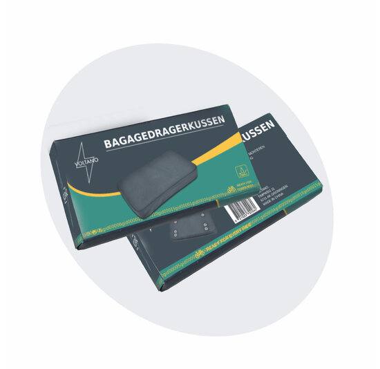 Voltano Fietskussen / Bagagedragerkussen - Extra dik 5 CM - Zwart
