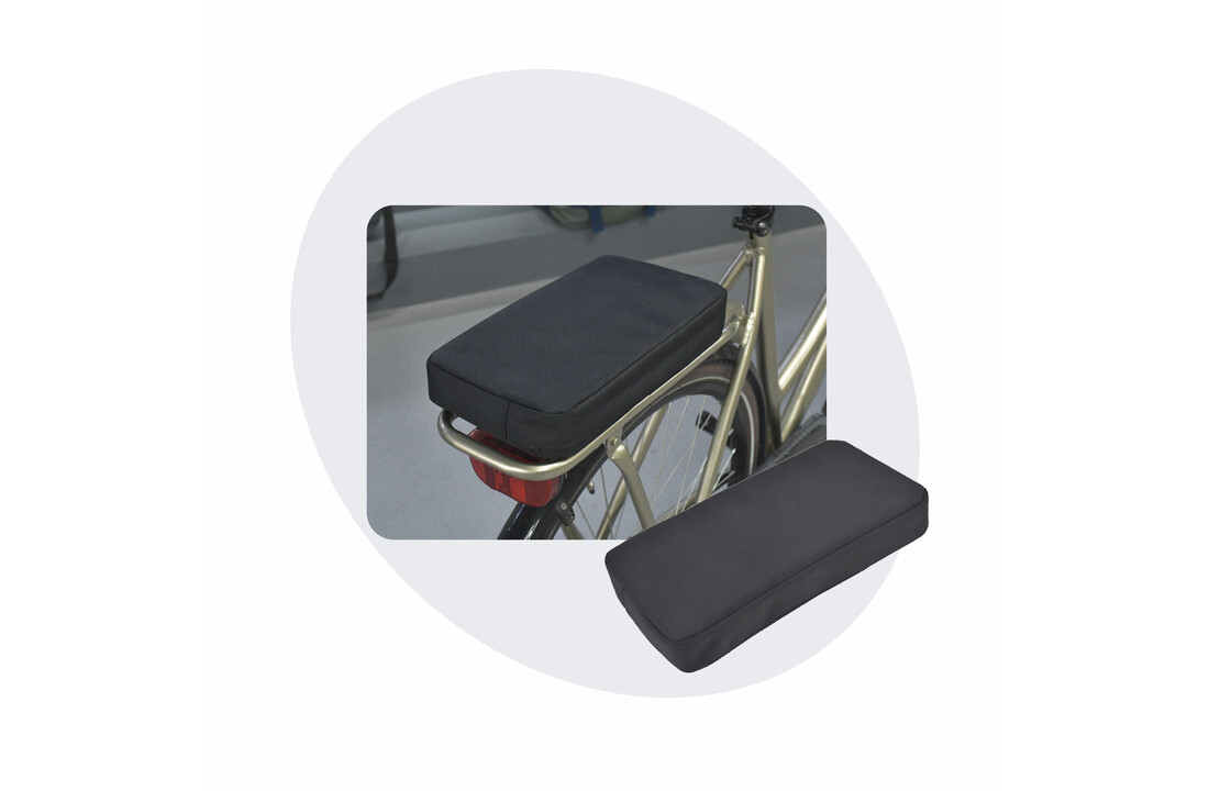 Voltano Fietskussen / Bagagedragerkussen - Extra dik 5 CM - Zwart
