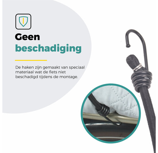 Voltano Spinbinder Fiets - Extra Sterk - Zwart - 4 Armen - 60 - 105 CM